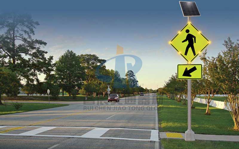 Solar Crosswalk Sign