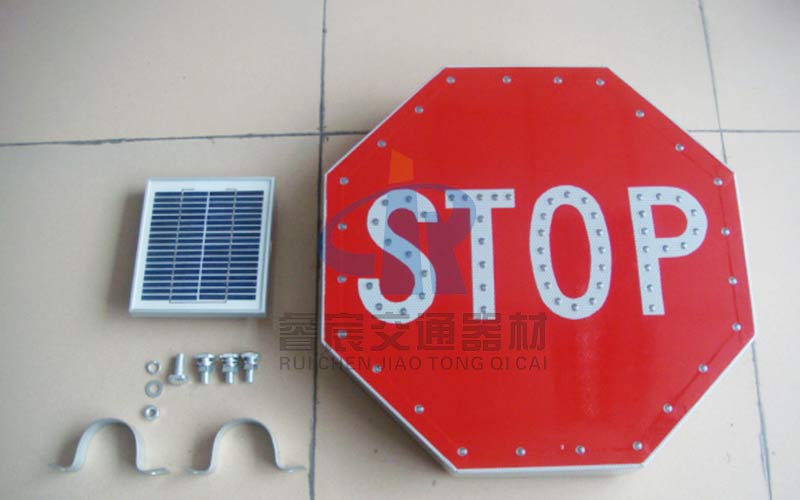led Flashing stop sign for road safety